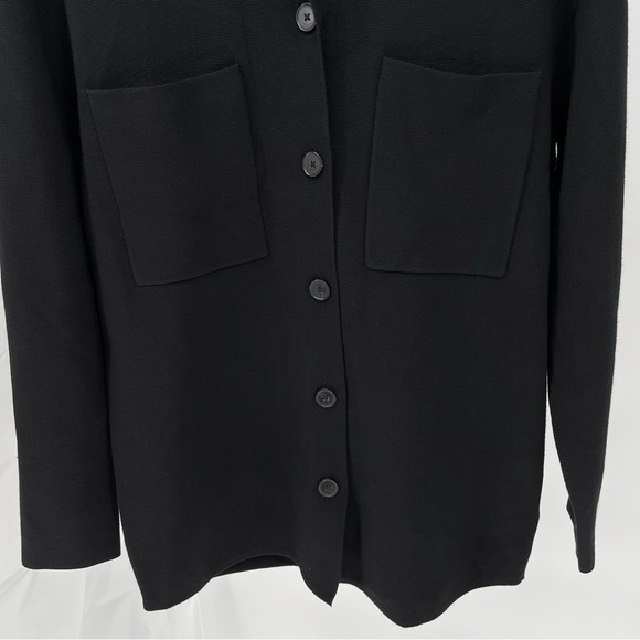 Aritzia Babaton Womens NEW Society Shirt Jacket Size XS Button Up Knit Black - Picture 4 of 13